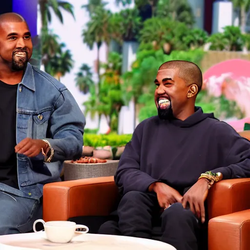 Image similar to Kanye West on the Ellen show 4K detail