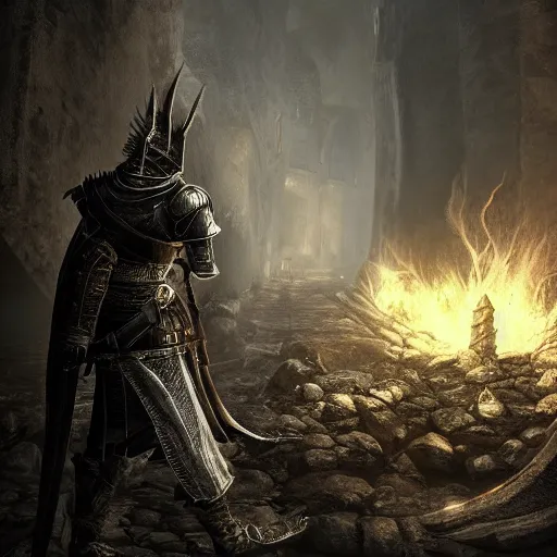 Prompt: Dark Souls, highly detailed, cinematic lighting, digital art, 4k