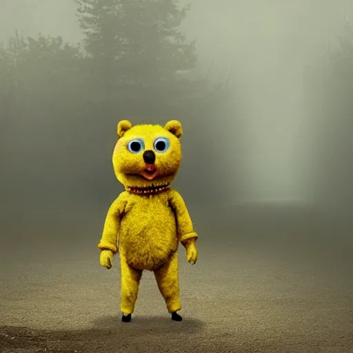 Prompt: flat eric taking a walk in silent hill