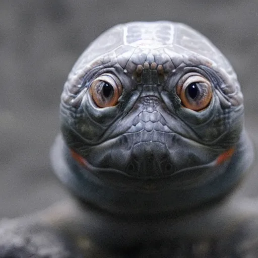 Image similar to turtle that looks like mitch mcconnell, hyper - realistic