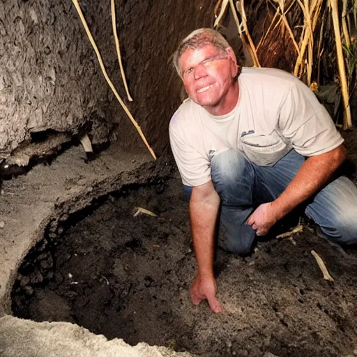 Image similar to Florida man discovers hidden tunnel under his house. Inside is the world's largest gator