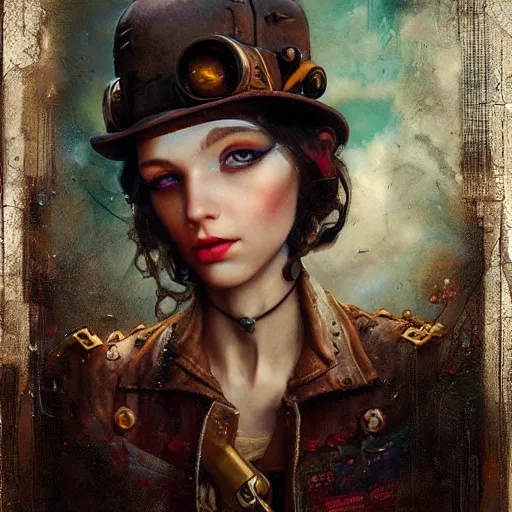 Image similar to lofi steampunk portrait pixar style by Lita Cabellut and Stanley Artgerm and Tom Bagshaw