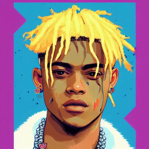 Prompt: profile picture of xxxtentacion, stylish, by sachin teng