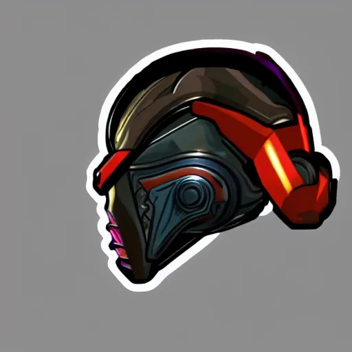 Image similar to cyberpunk helmet, concept art, artstation, high details, stickers