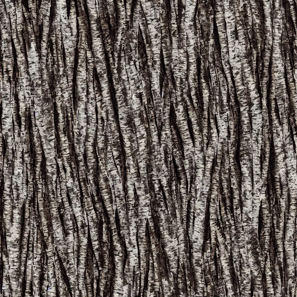 Prompt: birch tree bark texture material, high definition, high detail, 8k, photorealistic