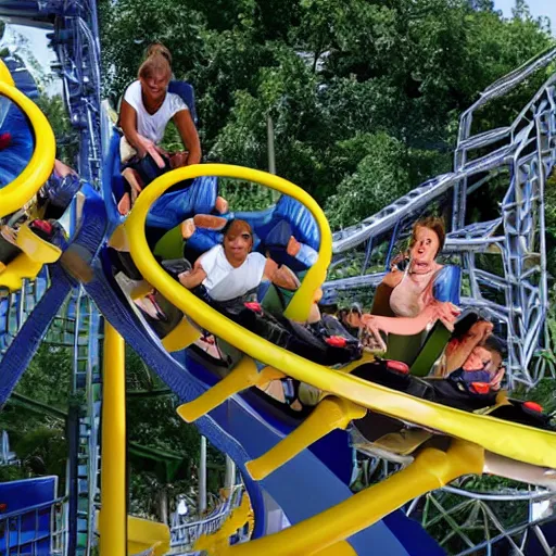Prompt: fear factor theme park ride