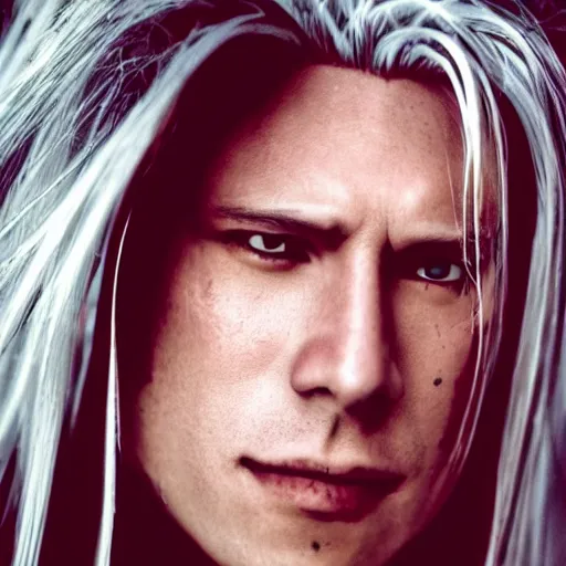 Image similar to A photo of sephiroth, award winning photography, 50 mm, perfect faces.