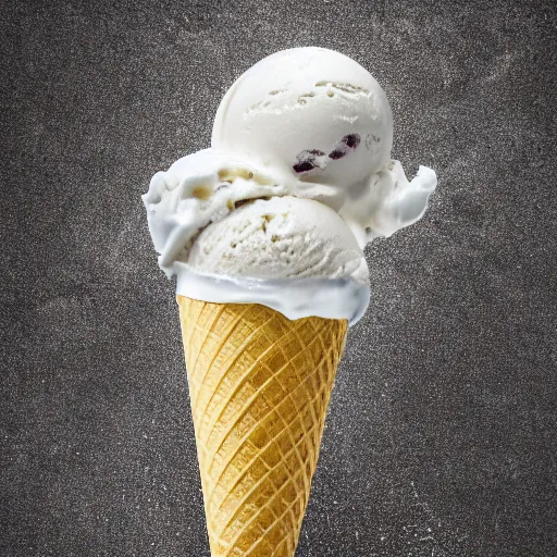 Prompt: A Photograph of an Ice Cream, Designed in a Brutalist Way, 8k, exquisite detail, photorealistic