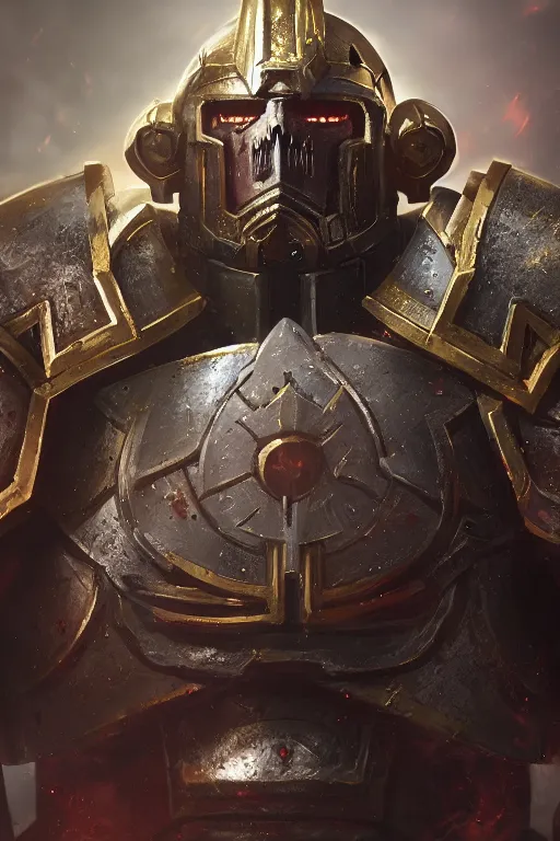 Image similar to armor portrait heros warhammer 4 0 k horus heresy fanart - the primarchs emperor by johannes helgeson animated with vfx concept artist & illustrator global illumination ray tracing hdr fanart arstation zbrush central hardmesh 8 k octane renderer comics stylized