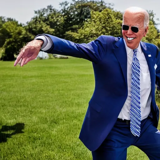 Image similar to Joe Biden doing dab, professional photography