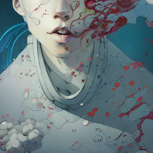 Image similar to prompt : city scavenger portrait soft light painted by james jean and katsuhiro otomo and erik jones, inspired by akira anime, smooth face feature, intricate oil painting, high detail illustration, sharp high detail, manga and anime 1 9 9 9