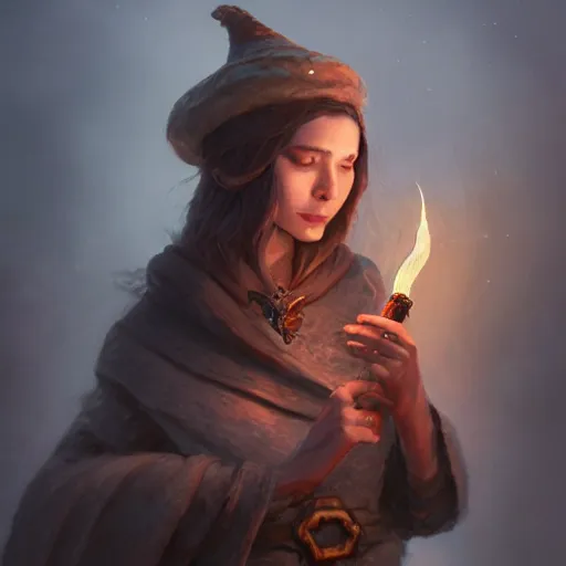 Image similar to mage smoking pipe, female, glacier landscape, D&D, fantasy, intricate, elegant, highly detailed, digital painting, artstation, octane render, concept art, matte, sharp focus, illustration, hearthstone, art by Seb mckinnon