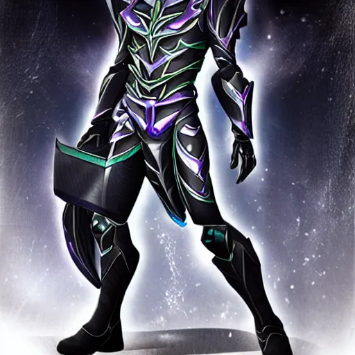 Prompt: High Fantasy Kamen Rider, glowing eyes, moody colors, daytime, grey rubber undersuit, segmented armor, Guyver Dark Hero