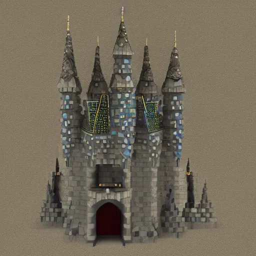 Prompt: fractal castle