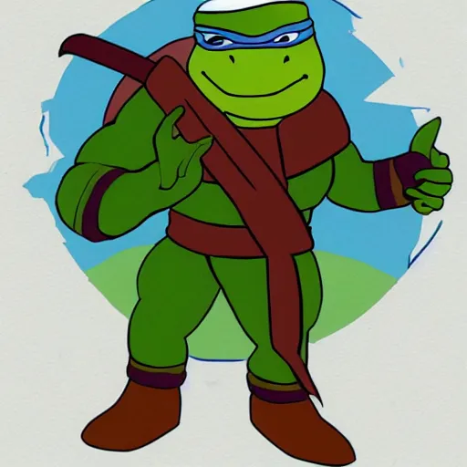 Image similar to sad raphael, ninja turtle