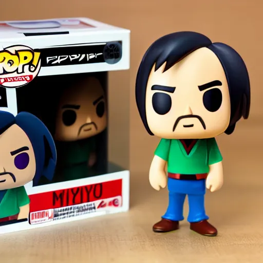 Prompt: Shigeru Miyamoto Funko Pop, figurine, 24mm lens, high resolution 8k, studio lighting,