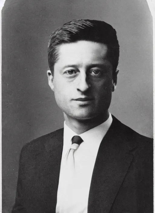 Image similar to portrait of Zelensky in suit.