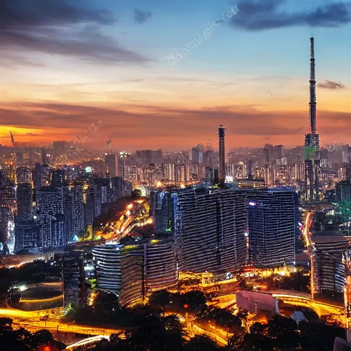 Sao Paulo City With The Biggest Tower In The Americas Stable 
