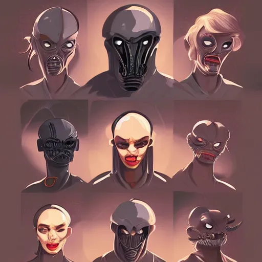 Image similar to face icon stylized minimalist xenomorphs, loftis, cory behance hd by jesper ejsing, by rhads, makoto shinkai and lois van baarle, ilya kuvshinov, rossdraws global illumination