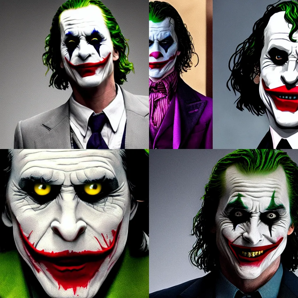 Prompt: Christian Bale as the Joker