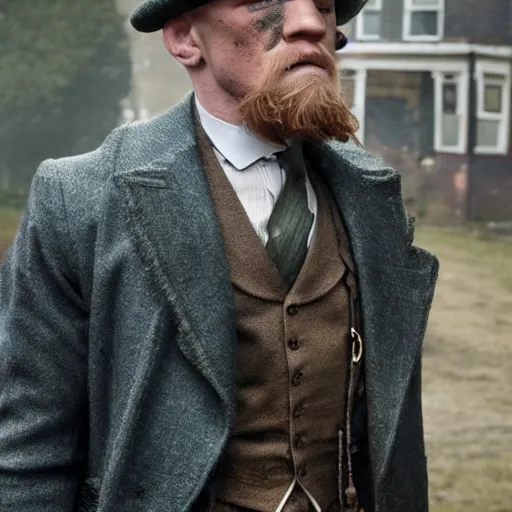 Image similar to Connor McGregor in peaky blinders very detailed 4k quality super realistic