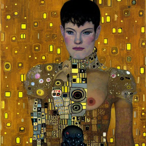 Image similar to cyborg by klimt