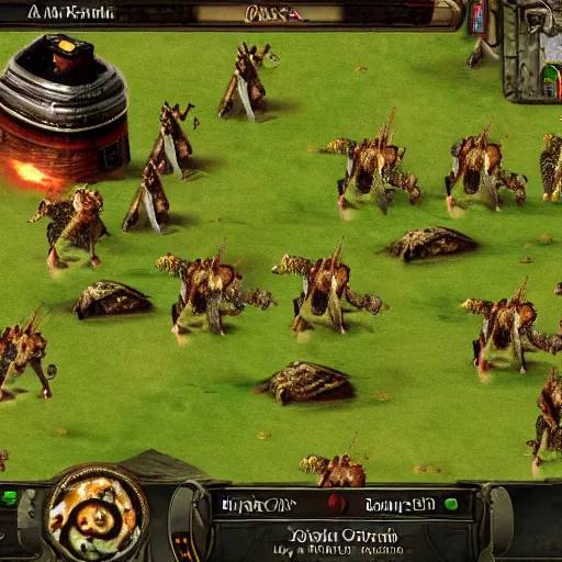 Image similar to An in-game screenshot of the 2003 RTS Game 'Impossible Creatures', HD