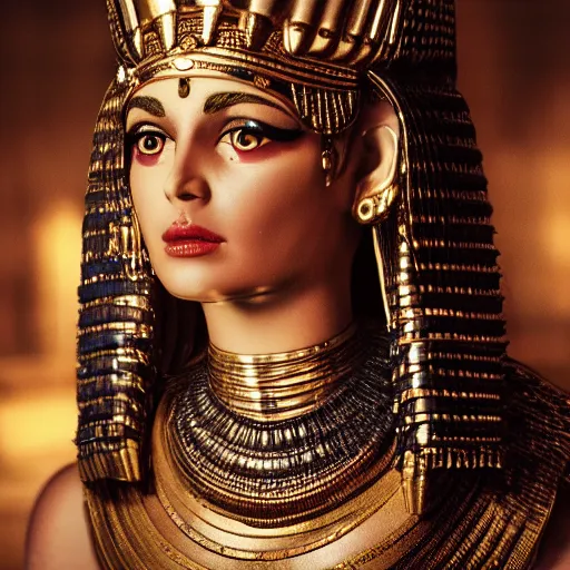 Prompt: a beautiful award winning photo of Cleopatra, very detailed and sharp, 4k cinematic
