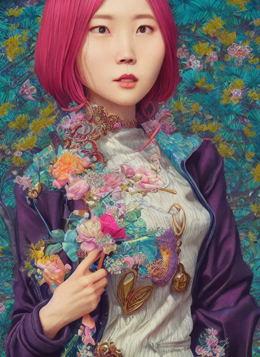 Image similar to lovely yunnan girl : : by martine johanna and simon stalenhag and chie yoshii and casey weldon and wlop : : ornate, dynamic, particulate, rich colors, intricate, elegant, highly detailed, centered, artstation, smooth, sharp focus, octane render, 3 d