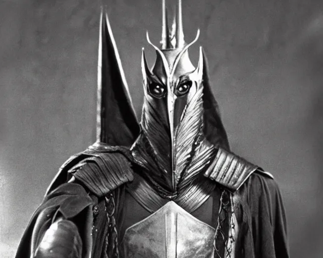 Image similar to vintage photograph of sauron from lord of the rings