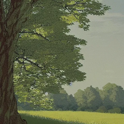 Prompt: A illustration of a beautiful landscape, delicate brushstrokes. peaceful & serene, with a gentle breeze blowing through the trees & flowers. colors are muted & gentle, calm & tranquility. well balanced & harmonious. color & composition, pleasing to the eye & calming to the soul. pixel art by Albrecht Anker, by Greg Rucka casual, experimental