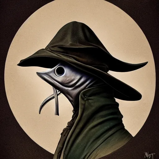 Image similar to A plague doctor front portrait by Norman Rockwell masterpiece, octane trending on cgsociety, Extremely detailed, 8k, profile picture