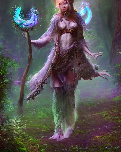 Prompt: a mystic rabbit druid mage. photorealistic, ethereal, magical forest, bokeh, highly detailed, trending artstation