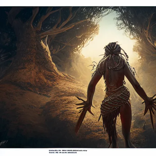 Image similar to wanjina aboriginal art, kimberley , highly detailed, illustration, fantasy art, in the style of greg rutkowski, epic, fantasy, intricate, hyper detailed, artstation, concept art, smooth, sharp focus, ray tracing