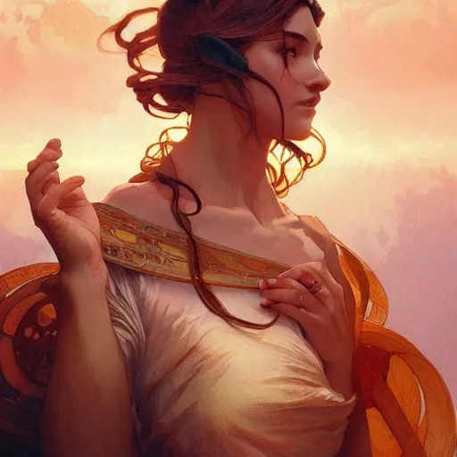 Prompt: the creation of arda, highly detailed, digital painting, artstation, illustration, art by artgerm and greg rutkowski and alphonse mucha