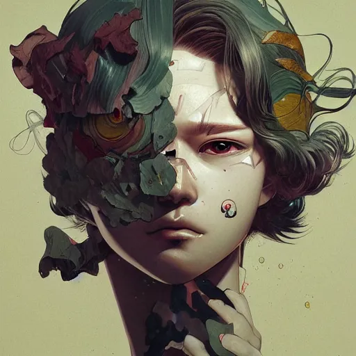 Prompt: prompt : stealth portrait soft light painted by james jean and katsuhiro otomo and erik jones, inspired by evangeleon anime, smooth face feature, intricate oil painting, high detail illustration, sharp high detail, manga and anime 1 9 9 9