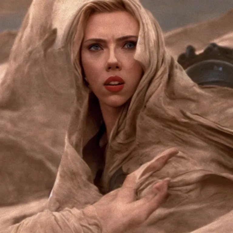 Image similar to a still of Scarlett Johansson in Dune (1984)