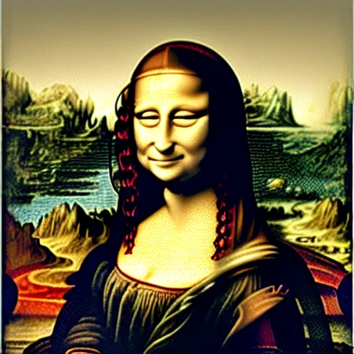 Image similar to mona lisa frank zappa