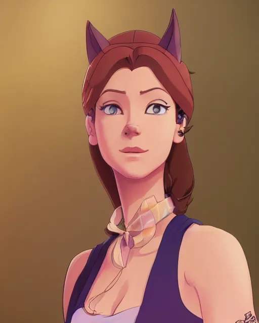 Image similar to princess caroline from bojack horseman, full shot, atmospheric lighting, detailed face, by makoto shinkai, stanley artgerm lau, wlop, rossdraws