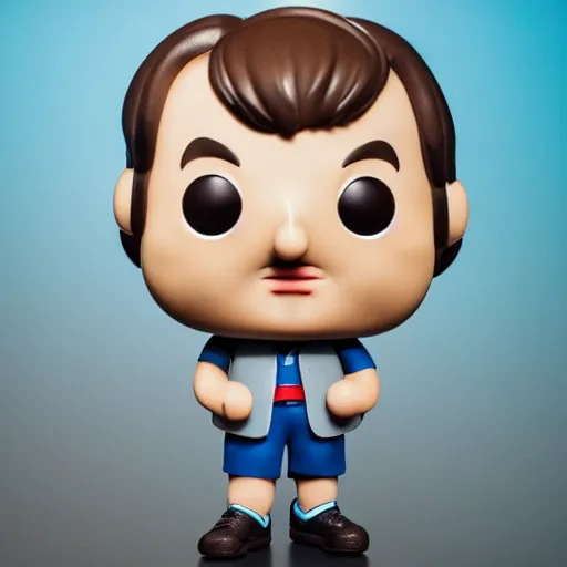 Image similar to studio photograph of a Stephen Fry funko pop, 8k, detailed, product photography, studio lighting