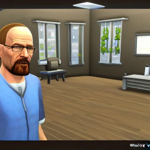 Image similar to walter white in the sims
