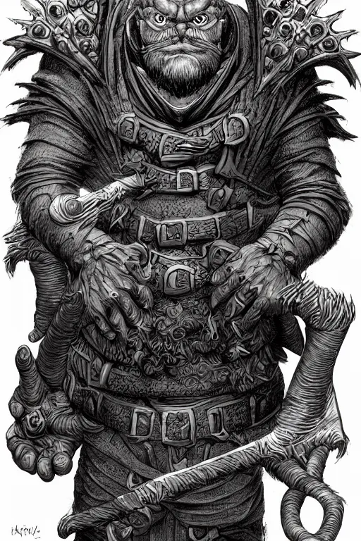 Image similar to fantasy dwarf mole hybrid, symmetrical, highly detailed, digital art, sharp focus, trending on art station, kentaro miura manga art style