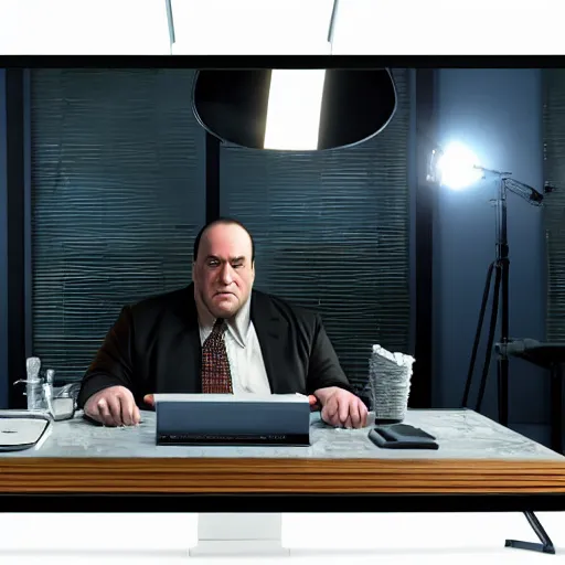 Image similar to Tony Soprano, realistic, 8k resolution, hyperdetailed, highly detailed, real life, studio lighting, high quality