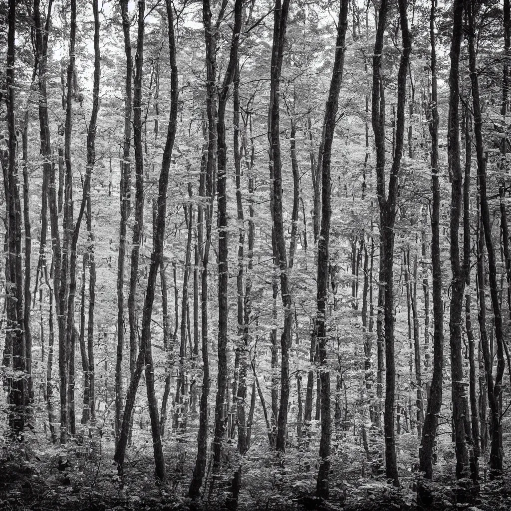 Image similar to monochrome photo of a swedish forest