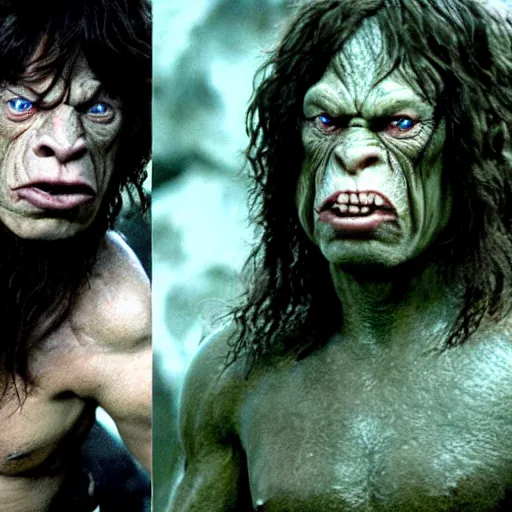 Image similar to Mick Jagger as an orc in Lord of The Rings 2001