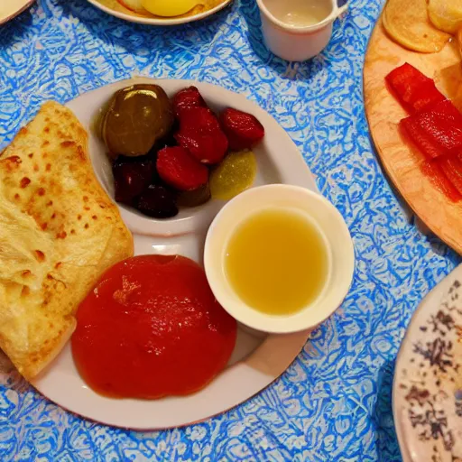 Prompt: turkish breakfast