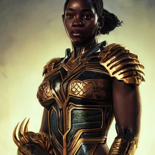 Prompt: a wakandan warrior in a mummy style armor, ultra realistic, concept art, intricate details, eerie, horror, highly detailed, photorealistic, octane render, 8 k, unreal engine. art by artgerm and greg rutkowski and alphonse mucha