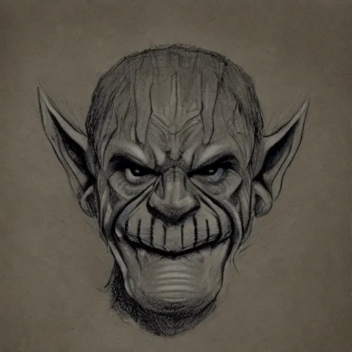 Image similar to drawing, sketch, goblin