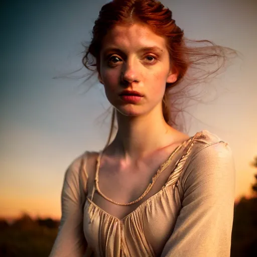 Prompt: photographic portrait of a stunningly beautiful renaissance emo female maiden in soft dreamy light at sunset, contemporary fashion shoot, by edward robert hughes, annie leibovitz and steve mccurry, david lazar, jimmy nelsson, breathtaking, 8 k resolution, extremely detailed, beautiful, establishing shot, artistic, hyperrealistic, beautiful face, octane render