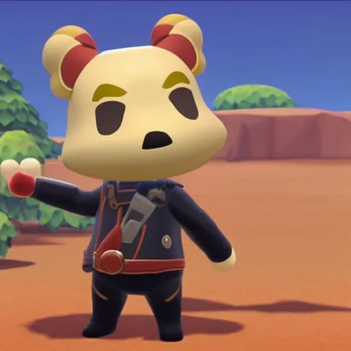 Prompt: Film still of Thor, from Animal Crossing: New Horizons (2020 video game)